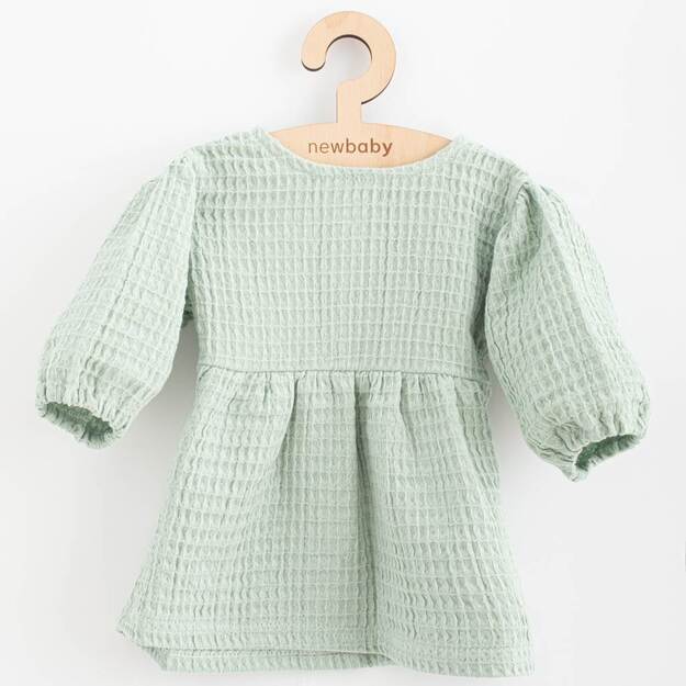 Baby Muslin Dress New Baby Comfort Clothes Sage, dydis 86 (12-18m), 86 (12-18m)