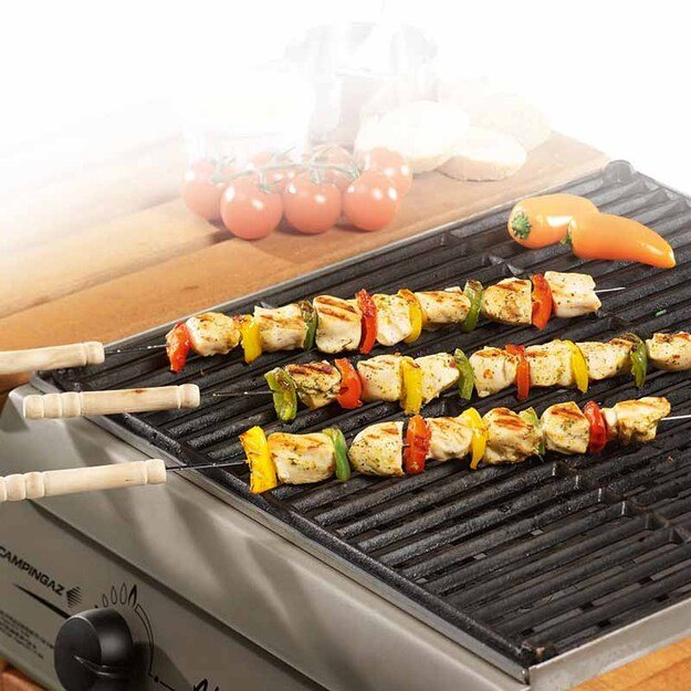 BBQ - iešmeliai iešmams su medine rankena, ilgis 38 cm (4 vnt.)