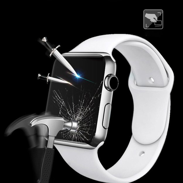 Mocolo 3D Glass Full Glue – apsauginis stiklas, skirtas Apple Watch 7/8 41 mm ekranui