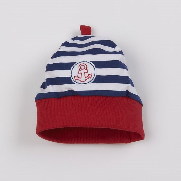 Baby Cotton Cap New Baby Marine, dydis 80 (9-12m), 80 (9-12m)