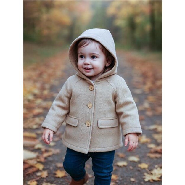 Rudeninis vaikiškas paltas su gobtuvu New Baby UNI, 86 (12-18m) 3