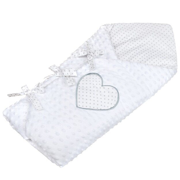Prabangus Minky wrap New Baby baltas 75x75 cm