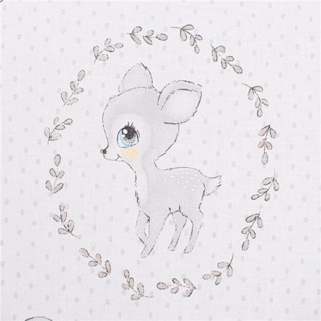 Vokelis su kokosiniu sutvirtinimu ir lankelis New Baby Deer pilkai rožinis