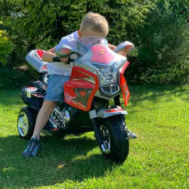 Baby Mix RACER elektrinis motociklas baltas