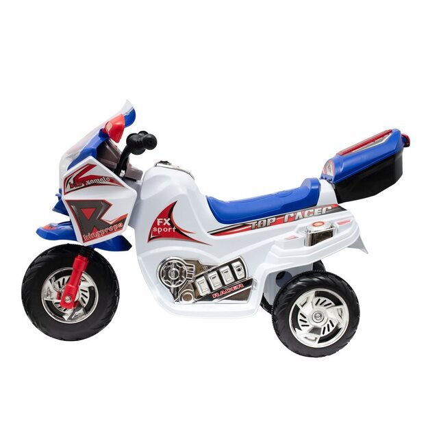 Baby Mix RACER elektrinis motociklas baltas