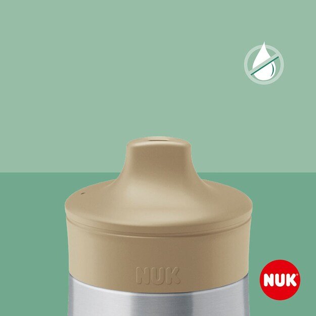 NUK Mini-Me Sip Stainless Steel Baby Bottle, 300 ml smėlio spalvos