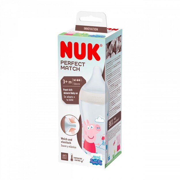 NUK Perfect Match Peppa Pig Temperature Control Baby Bottle 260 ml