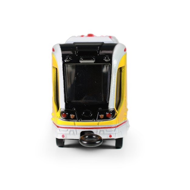 Yellow metal tram  20 cm 8