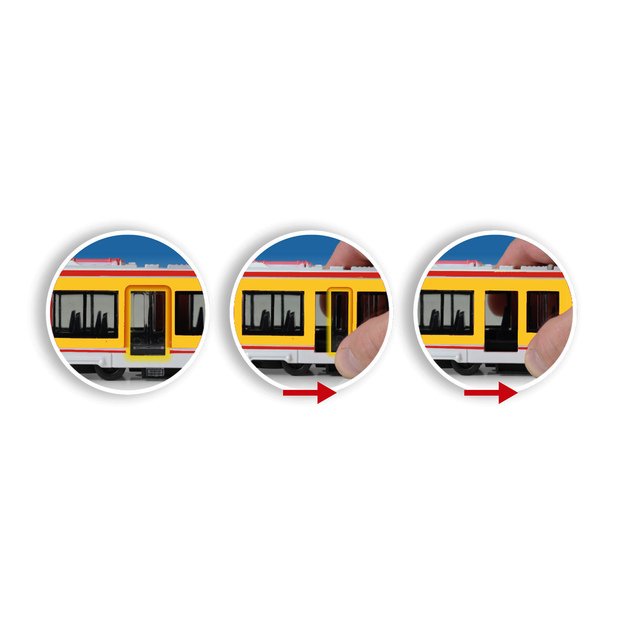 Yellow metal tram  20 cm 4