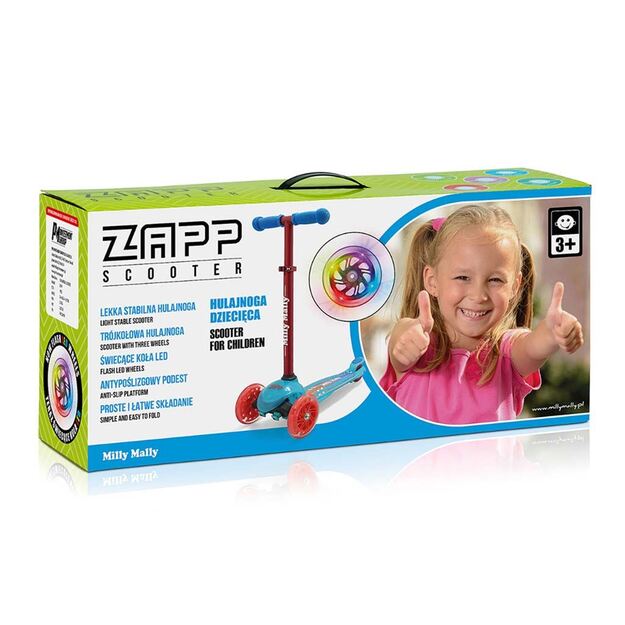 Milly Mally Scooter Zapp sodriai mėlyna