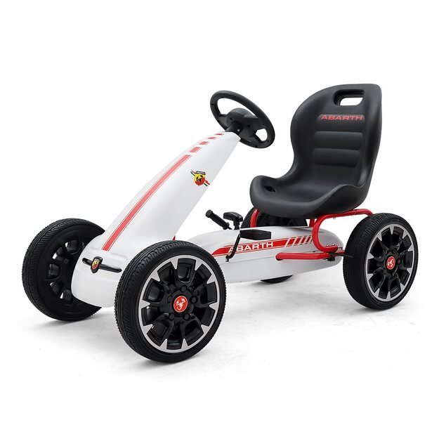 Vaikiškas kartingas Milly Mally Abarth baltas