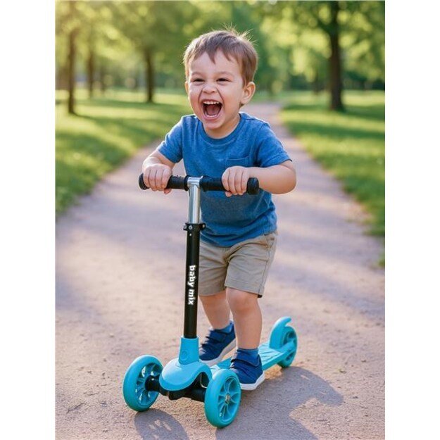Kūdikių paspirtukas Baby Mix Prime mėlynas
