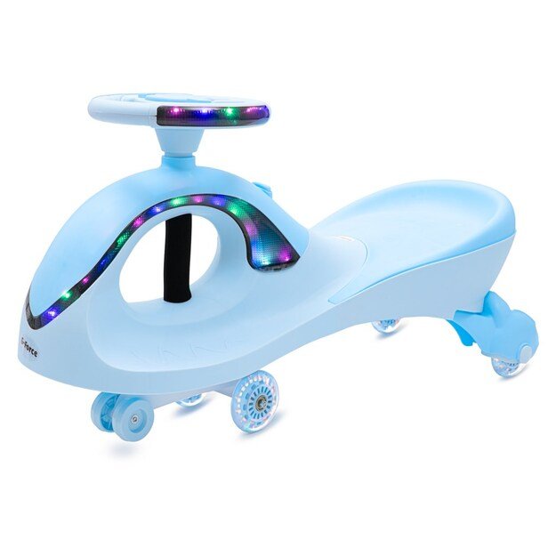 „Gravity Swing“ automobilio pasivažinėjimas vaikams su LED Baby Mix G-Force mėlyna spalva