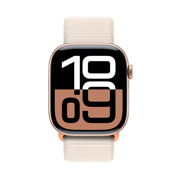 Crong Nylon – sportinė apyrankė, skirta Apple Watch 38/40/41/42 mm (Starlight)