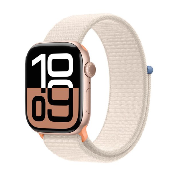 Crong Nylon – sportinė apyrankė, skirta Apple Watch 38/40/41/42 mm (Starlight)