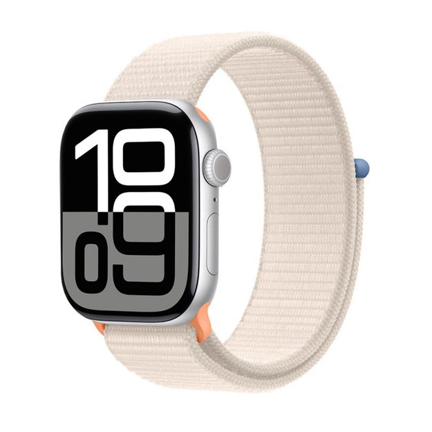 Crong Nylon – sportinė apyrankė, skirta Apple Watch 38/40/41/42 mm (Starlight)