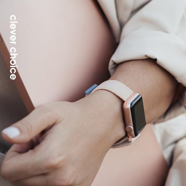 Crong Nylon – sportinė apyrankė, skirta Apple Watch 38/40/41/42 mm (Starlight) 9