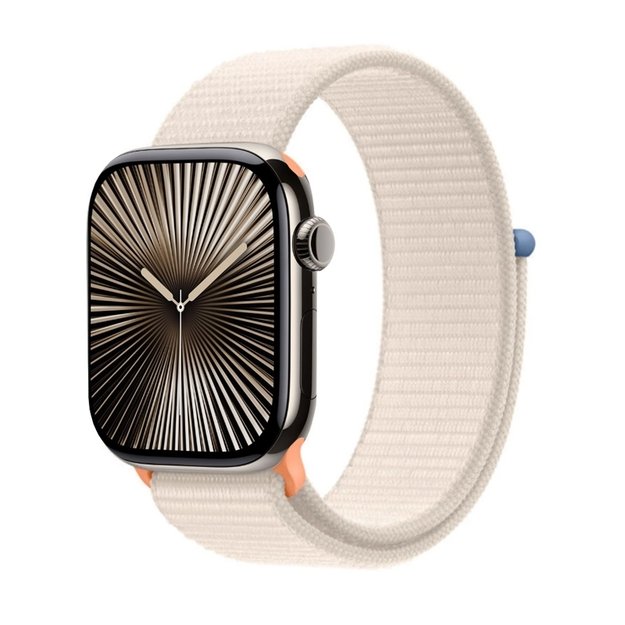 Crong Nylon – sportinė apyrankė, skirta Apple Watch 38/40/41/42 mm (Starlight) 19