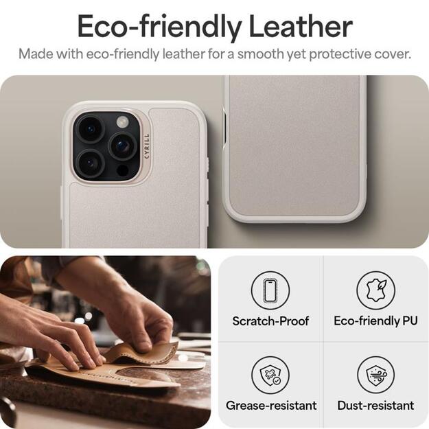 Spigen Cyrill Kajuk Mag MagSafe – dėklas, skirtas iPhone 16 Pro Max (kreminis) 24