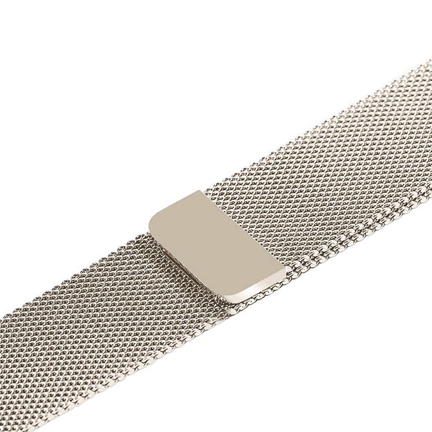 Crong Milano Steel – nerūdijančio plieno dirželis, skirtas Apple Watch 38/40/41/42 mm (šampanui) 19