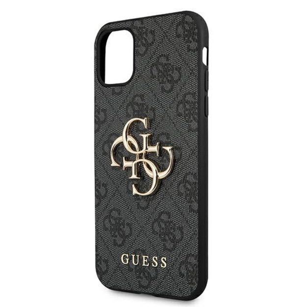 „Guess“ 4G didelis metalinis logotipas – „iPhone 11“ dėklas (pilkas)