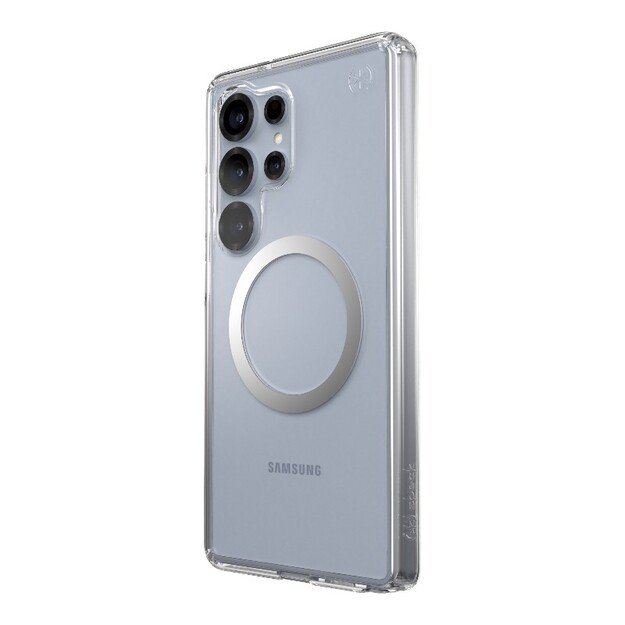 Speck Presidio Perfect-Clear Magnet – Samsung Galaxy S25 Ultra MagSafe dėklas (skaidrus / chromo apdaila / ramus sidabras) 11