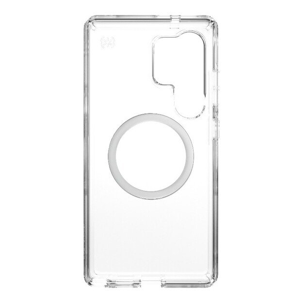 Speck Presidio Perfect-Clear Magnet – Samsung Galaxy S25 Ultra MagSafe dėklas (skaidrus / chromo apdaila / ramus sidabras) 10