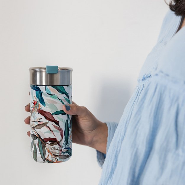 „Quokka Boost“ kavos puodelis - nerūdijančio plieno terminis puodelis su alaus aliejumi, 400 ml (puokštė) 2