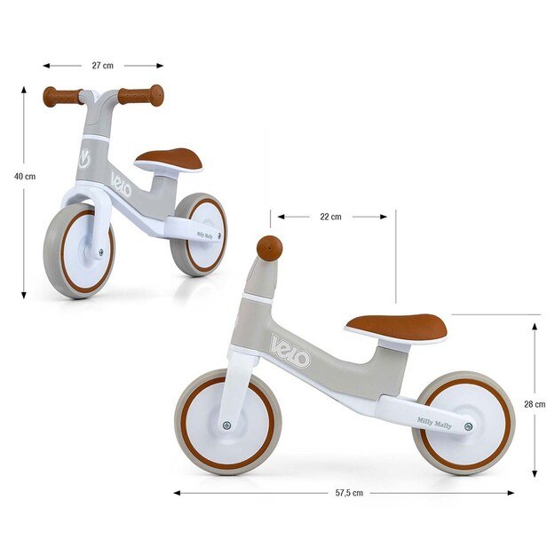 Milly Mally Velo Kids Balance Bike Brown