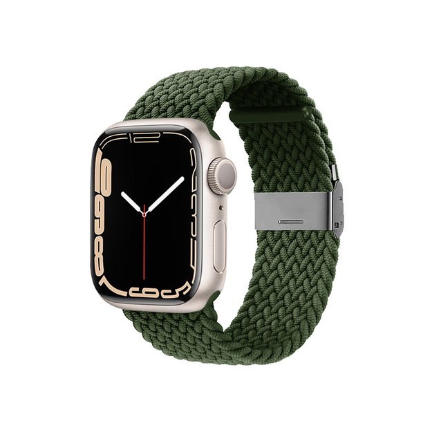 Crong Wave Band – pintas dirželis Apple Watch 44/45/46/49 mm (žalias)