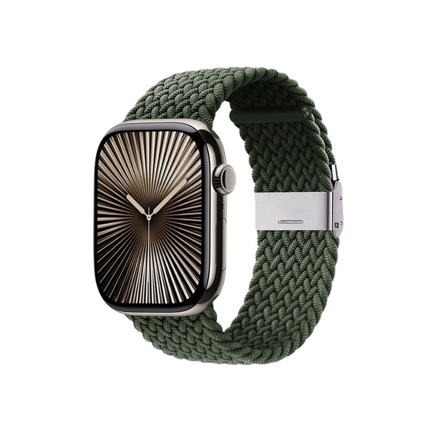 Crong Wave Band – pintas dirželis Apple Watch 44/45/46/49 mm (žalias) 2