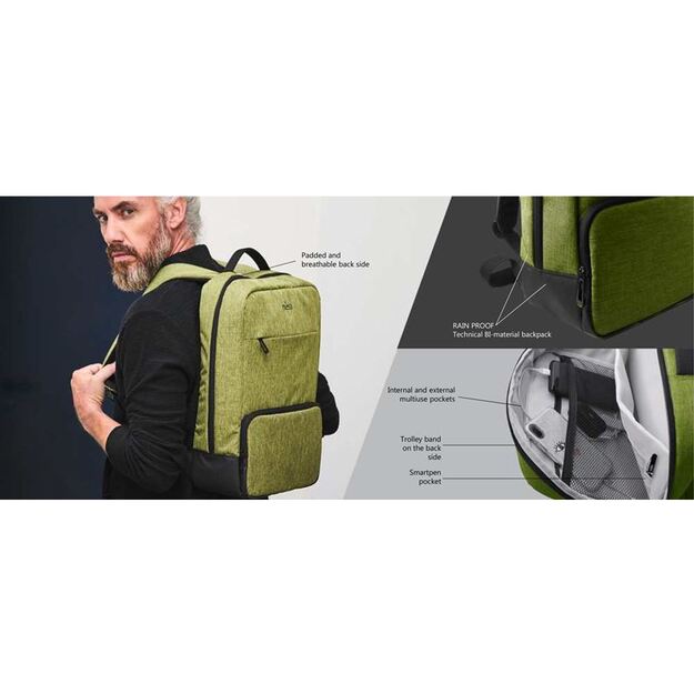 PURO ByMe - Laptop backpack 15.6  (lime)