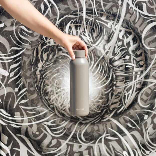 Quokka Solid – nerūdijančio plieno termo butelis 630 ml (pilkas) 5