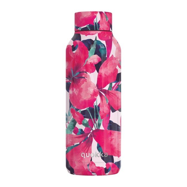 Quokka Solid – nerūdijančio plieno termo butelis 510 ml (Pink Bloom) 7