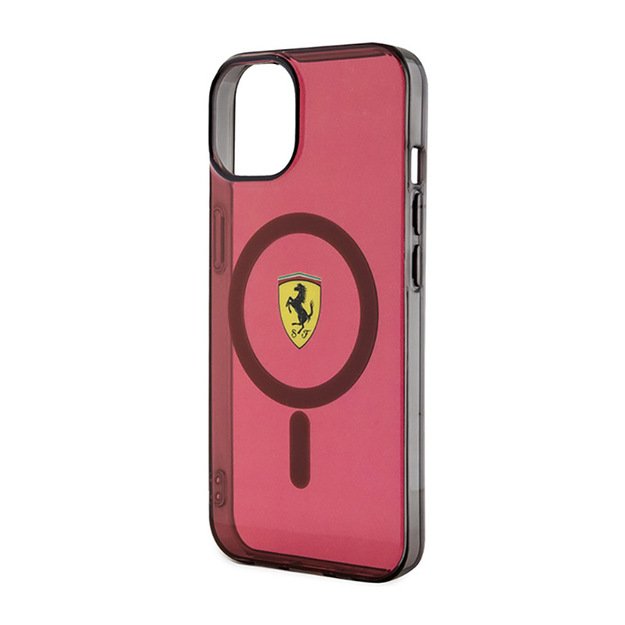 Ferrari Translucent MagSafe – dėklas, skirtas iPhone 14 (raudonas)