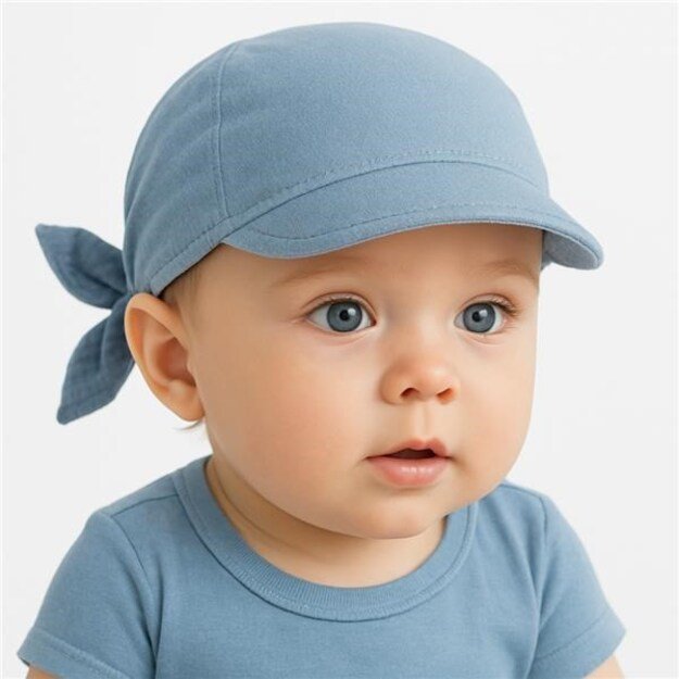 Baby Summer Muslin skara su gobtuvu New Baby mėlyna, 56/62