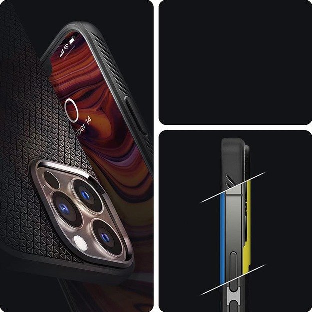 Spigen Liquid Air – dėklas, skirtas iPhone 13 Pro (juodas)