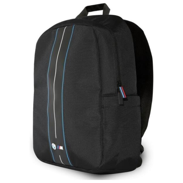BMW Nylon Blue Stripe – nešiojamojo kompiuterio kuprinė 16 (juoda)