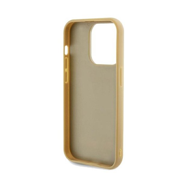 „Guess“ „Disco Metal Script“ – „iPhone 14 Pro“ dėklas (auksinis)