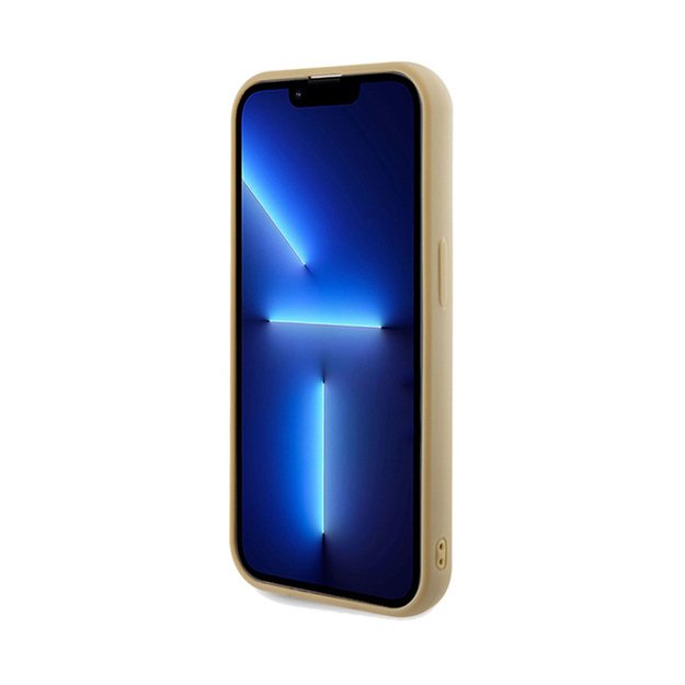 „Guess“ „Disco Metal Script“ – „iPhone 14 Pro“ dėklas (auksinis)