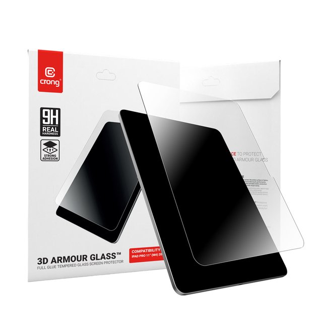 „Crong 3D Armour Glass“ – grūdintas stiklas iPad Pro 11 M4 (2024)