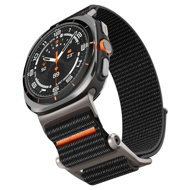 „Spigen DuraPro Flex“ – dirželis, skirtas „Samsung Galaxy Watch Ultra 47 mm“ (juodas)