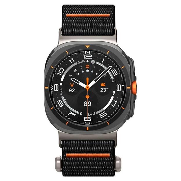 „Spigen DuraPro Flex“ – dirželis, skirtas „Samsung Galaxy Watch Ultra 47 mm“ (juodas)