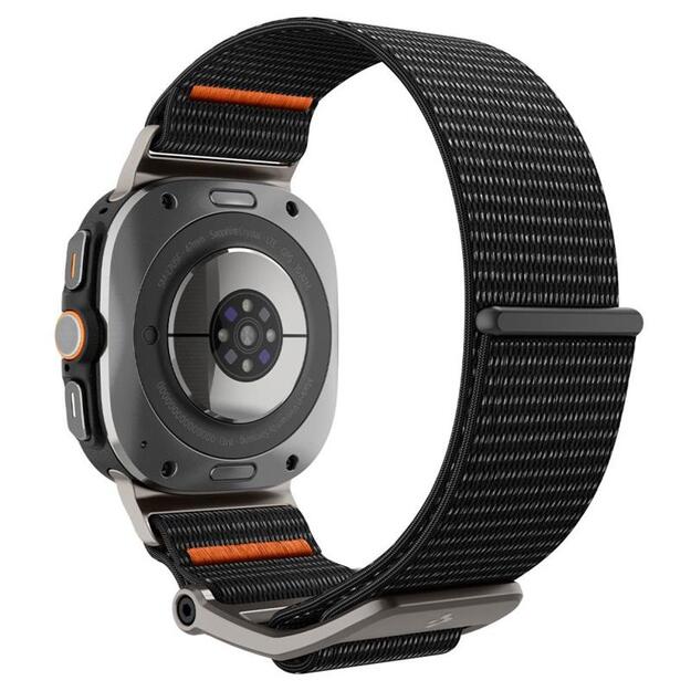 „Spigen DuraPro Flex“ – dirželis, skirtas „Samsung Galaxy Watch Ultra 47 mm“ (juodas)