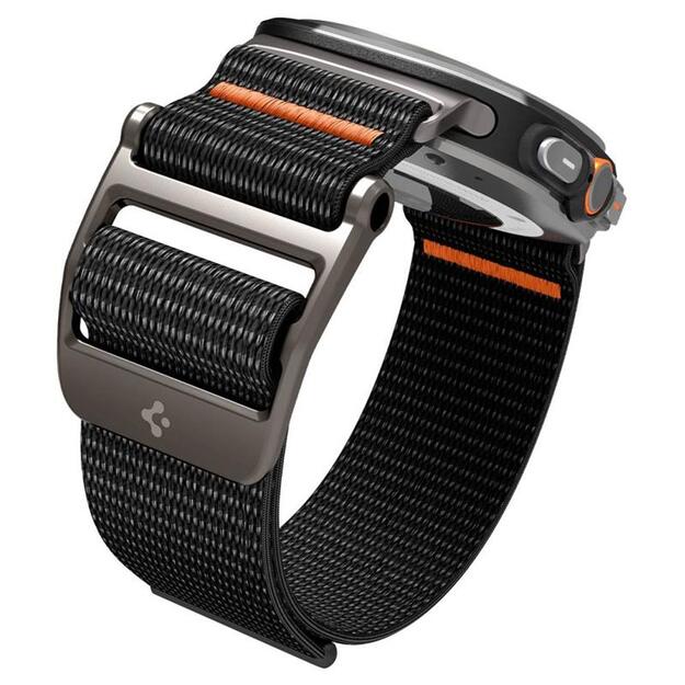 „Spigen DuraPro Flex“ – dirželis, skirtas „Samsung Galaxy Watch Ultra 47 mm“ (juodas)
