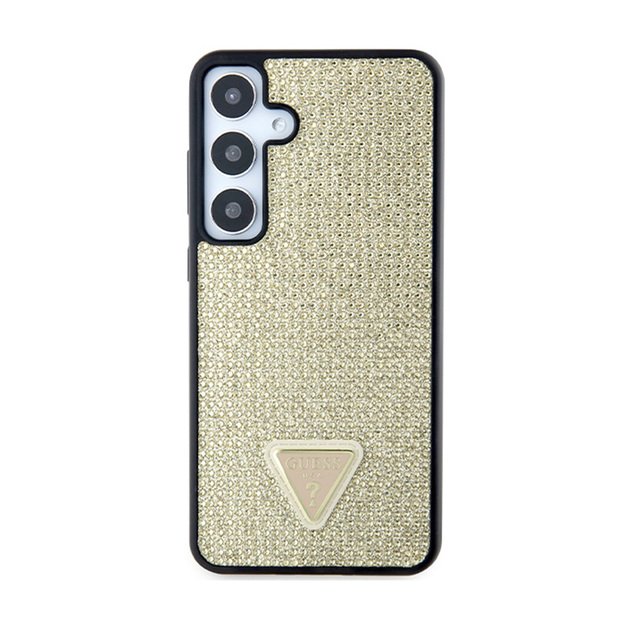 „Guess“ Rhinestone Triangle dėklas „Samsung Galaxy S24+“ (auksinis)