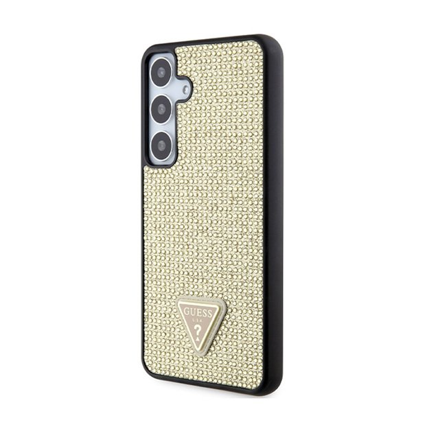„Guess“ Rhinestone Triangle dėklas „Samsung Galaxy S24+“ (auksinis) 10