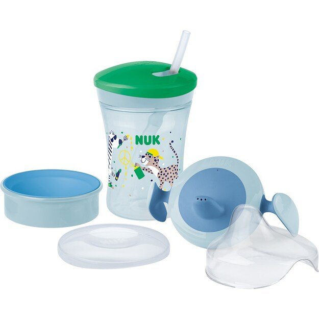 Kūdikio puodelis NUK LEARN TO DRINK rinkinys berniukui