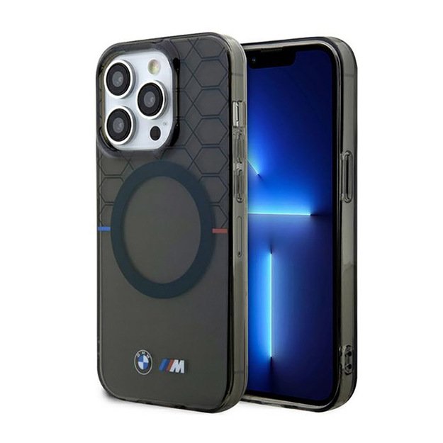 BMW rašto „MagSafe“ dėklas, skirtas „iPhone 14 Pro“ (pilkas)