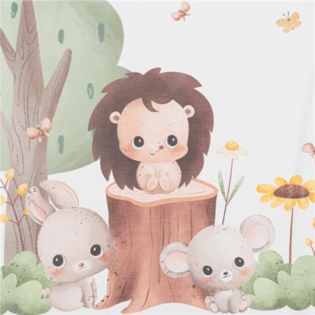Baby Mix miško gyvūnų vystymo kilimėlis su standumo sluoksniu, 47x70 cm